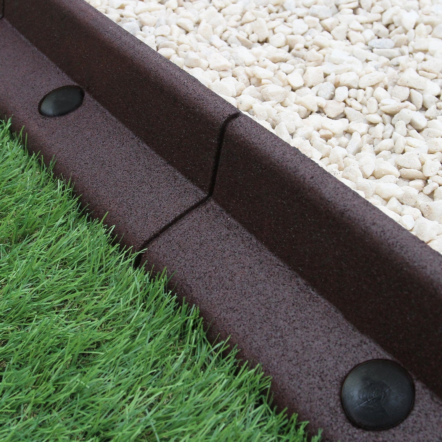 Bordes De Césped Marrón Flexibles Jardín Bordes De Césped Paquete De 8 X 1.2m_2