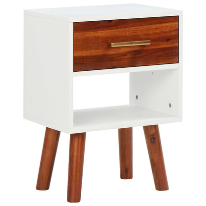 Mesitas De Noche 2 Uds De Madera Maciza Acacia 40x30x57 Cm_0