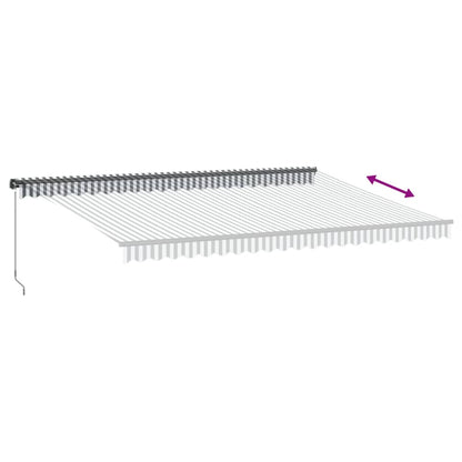 Toldo Retráctil Manual Gris Antracita Y Blanco 500x350 Cm_4