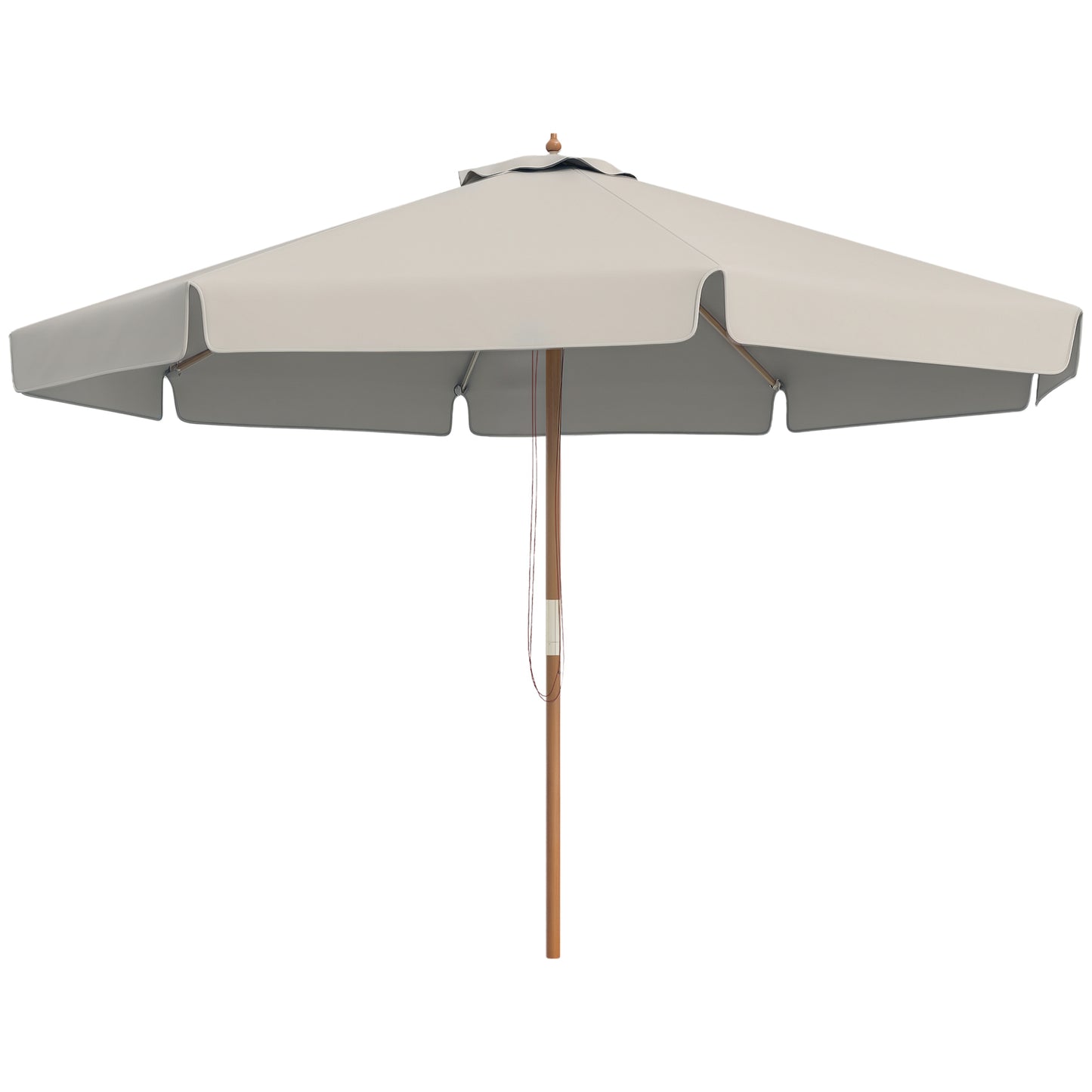 Outsunny Sombrilla De Jardín Ø325cm Con Sistema De Polea Techo Ventilado Gris_0