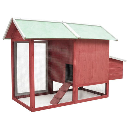 Vidaxl Gallinero Madera Maciza De Pino Y Abeto Rojo 170x81x110 Cm_3