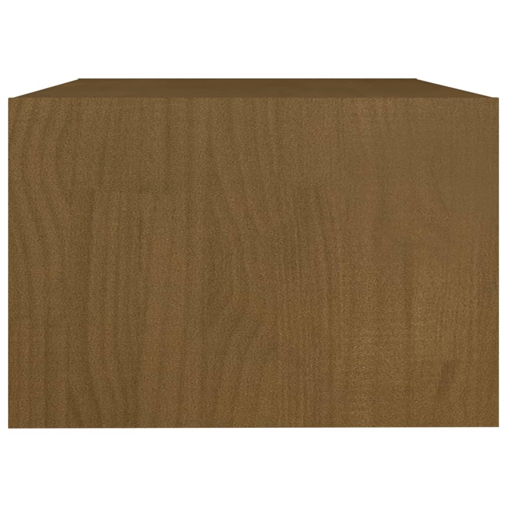 Mesa De Centro Madera Maciza Pino Marrón Miel 75x50x33,5 Cm_4