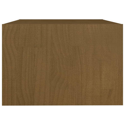 Mesa De Centro Madera Maciza Pino Marrón Miel 75x50x33,5 Cm_4