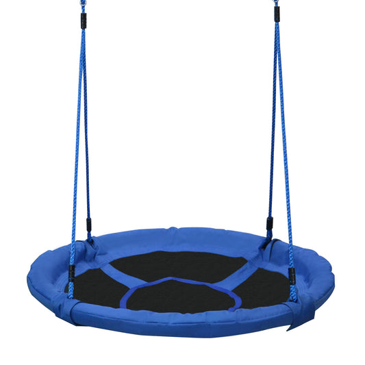 Homcom Columpio Nido Grande Infantil Desmontable Para Jardín Ø100x180 Cm Azul_0