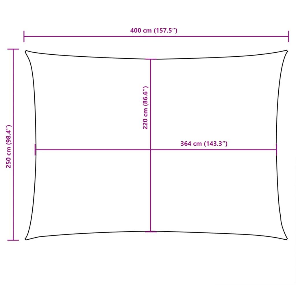 Vidaxl Toldo De Vela Rectangular Tela Oxford Verde Oscuro 2,5x4 M_2