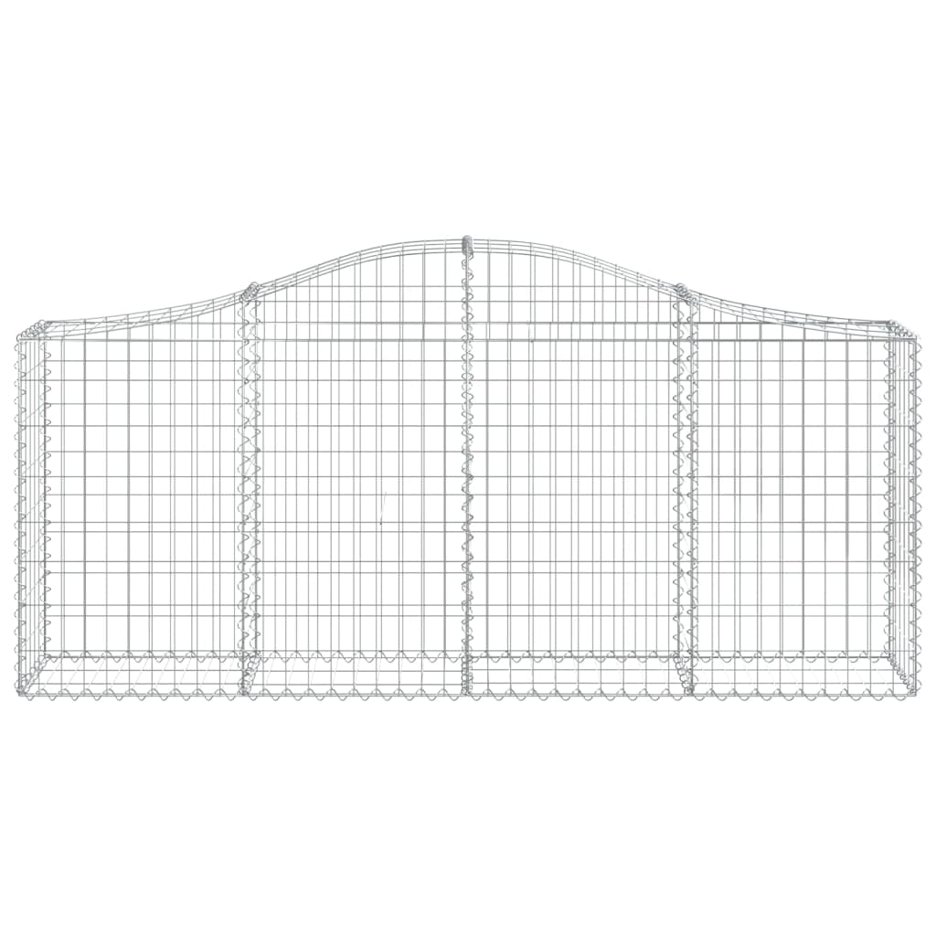 Cestas De Gaviones 14 Uds Forma De Arco Hierro 200x30x80/100 Cm_3