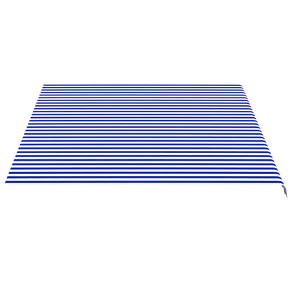 Tela De Repuesto Para Toldo Azul Y Blanco 4,5x3,5 M Poliéster_3