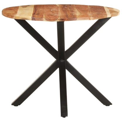 Mesa Auxiliar De Madera Maciza De Acacia 68x68x56 Cm_0