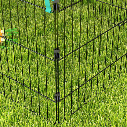 Pawhut Jaula Para Animales Pequeños De Acero Con Puertas 185x75x75 Cm Verde_3