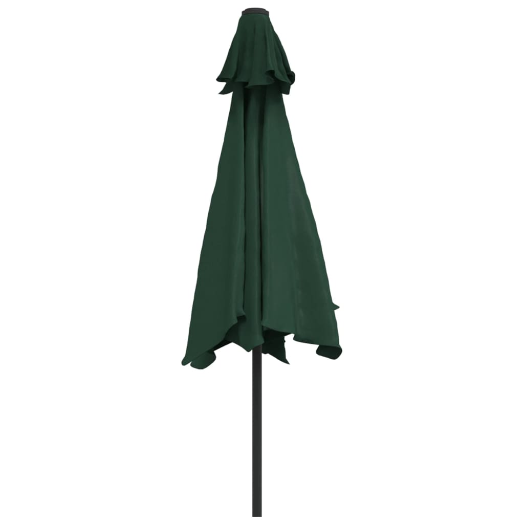 Sombrilla Con Palo De Acero Verde 3 M_2