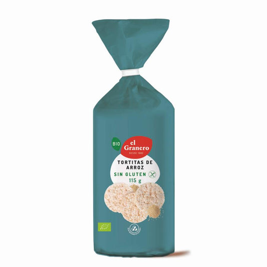 Tortitas de Arroz Sin Gluten El Granero, 115 g