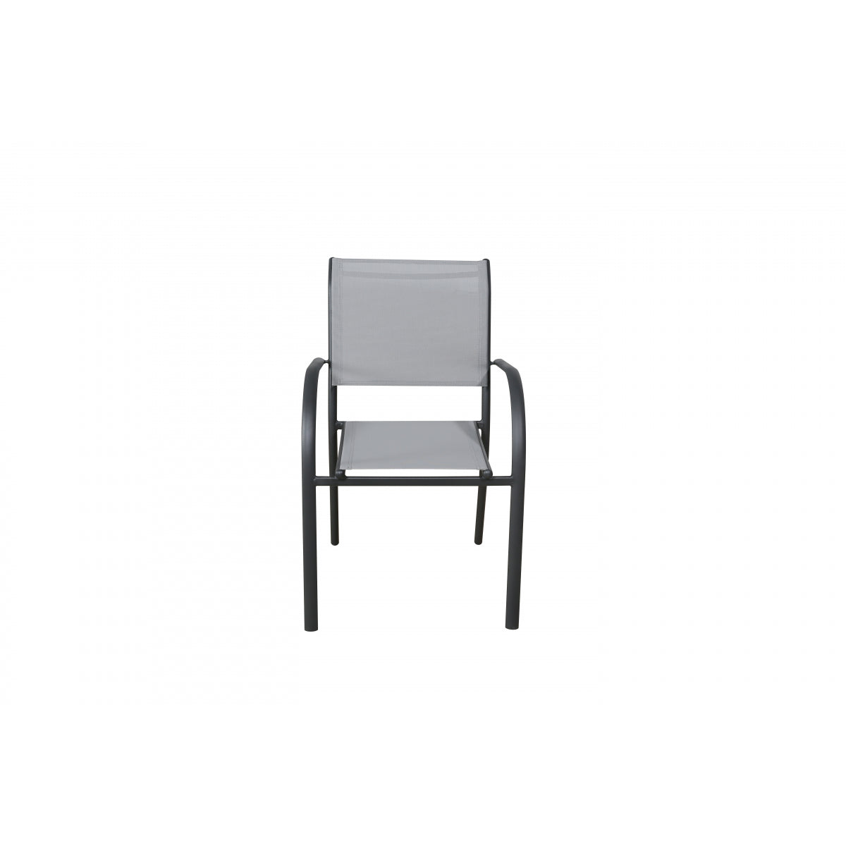 Lote De 4 Sillas De Jardín Gris Claro - Mobiliario De Jardín - Texaline Aluminio Apilable 65x56x86cm_1