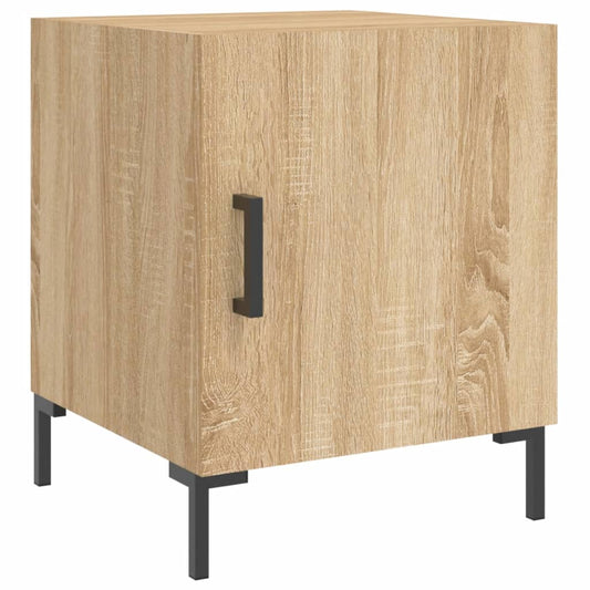 Mesita De Noche Madera De Ingeniería Roble Sonoma 40x40x50 Cm_0