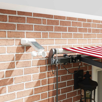 Toldo Retráctil Rojo Y Blanco 500 X 300 Cm Poliéster_3