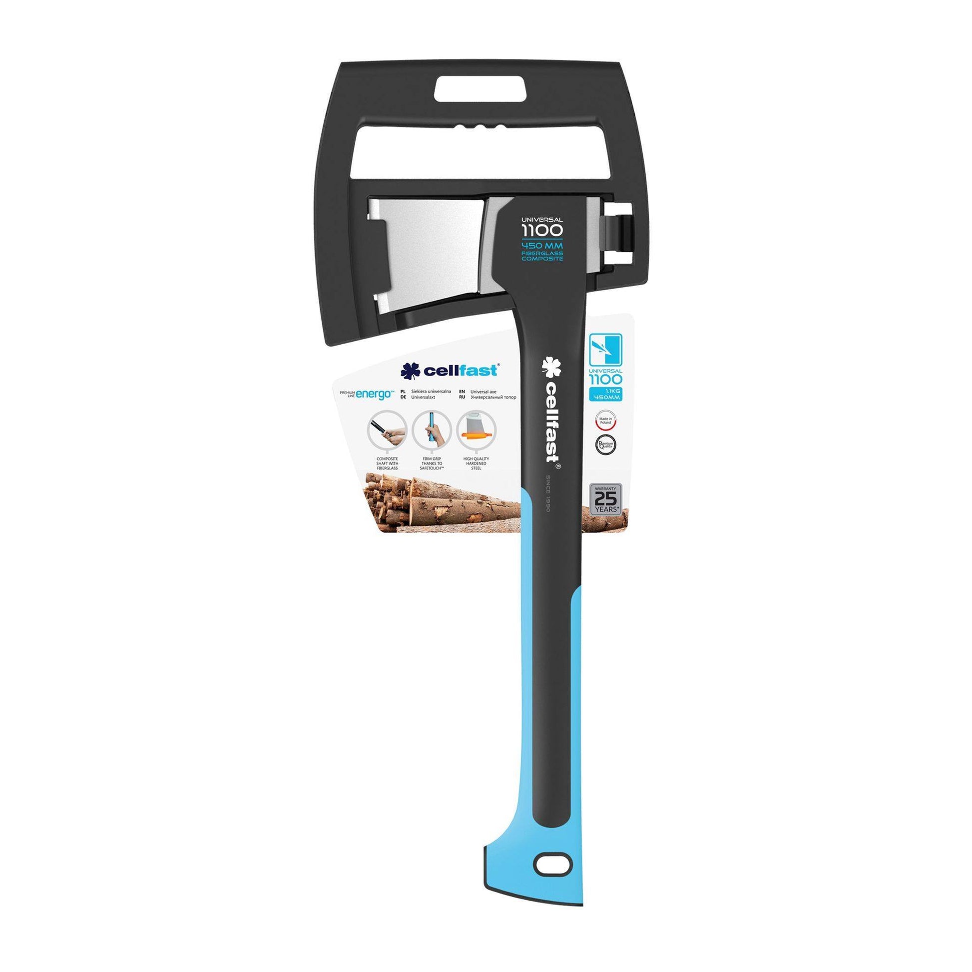 Hacha Universal U1100 + Afilador Universal Energo