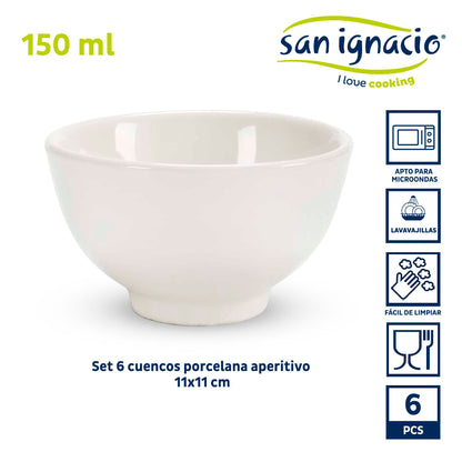 Juego 6 Multiusos Redondos Porcelana Colección Vessia_1