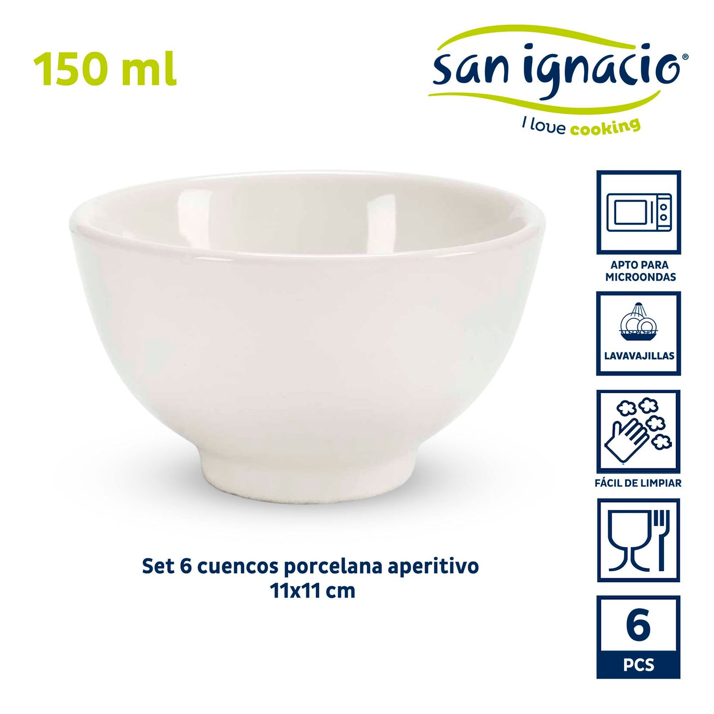 Juego 6 Multiusos Redondos Porcelana Colección Vessia_1