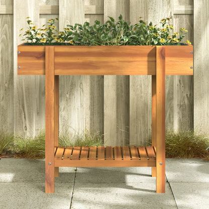 Jardinera Arriate Madera Maciza De Acacia 90x30x75 Cm_2