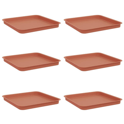 Bandeja Cuadrada Para Flores 6 Pcs Rojo Ladrillo_0