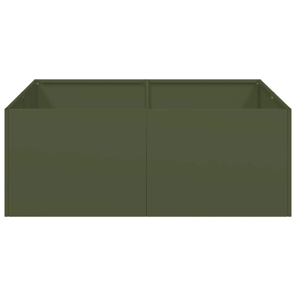 Jardinera Acero Verde Oliva 80x80x30 Cm_2