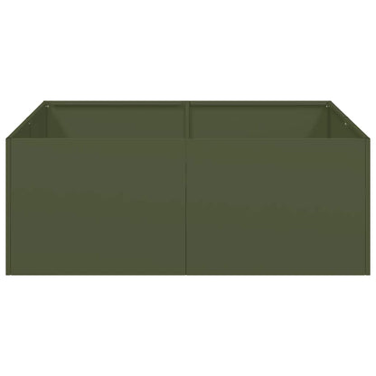 Jardinera Acero Verde Oliva 80x80x30 Cm_3