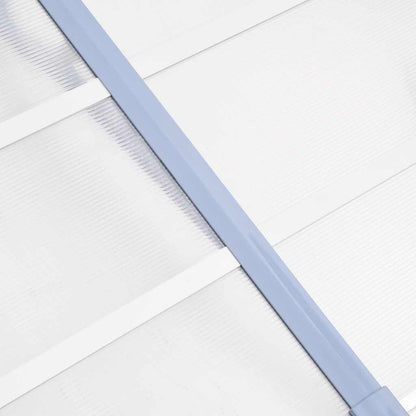 Marquesina Puerta Policarbonato Gris Y Transparente 239x90 Cm_4