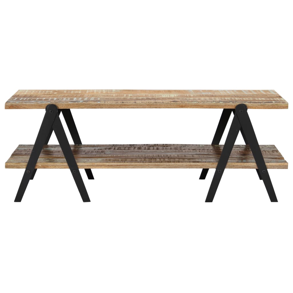 Mesa De Centro Madera Maciza Reciclada 115x60x40 Cm_1