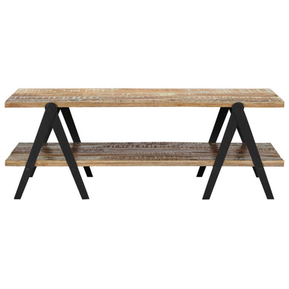 Mesa De Centro Madera Maciza Reciclada 115x60x40 Cm_1