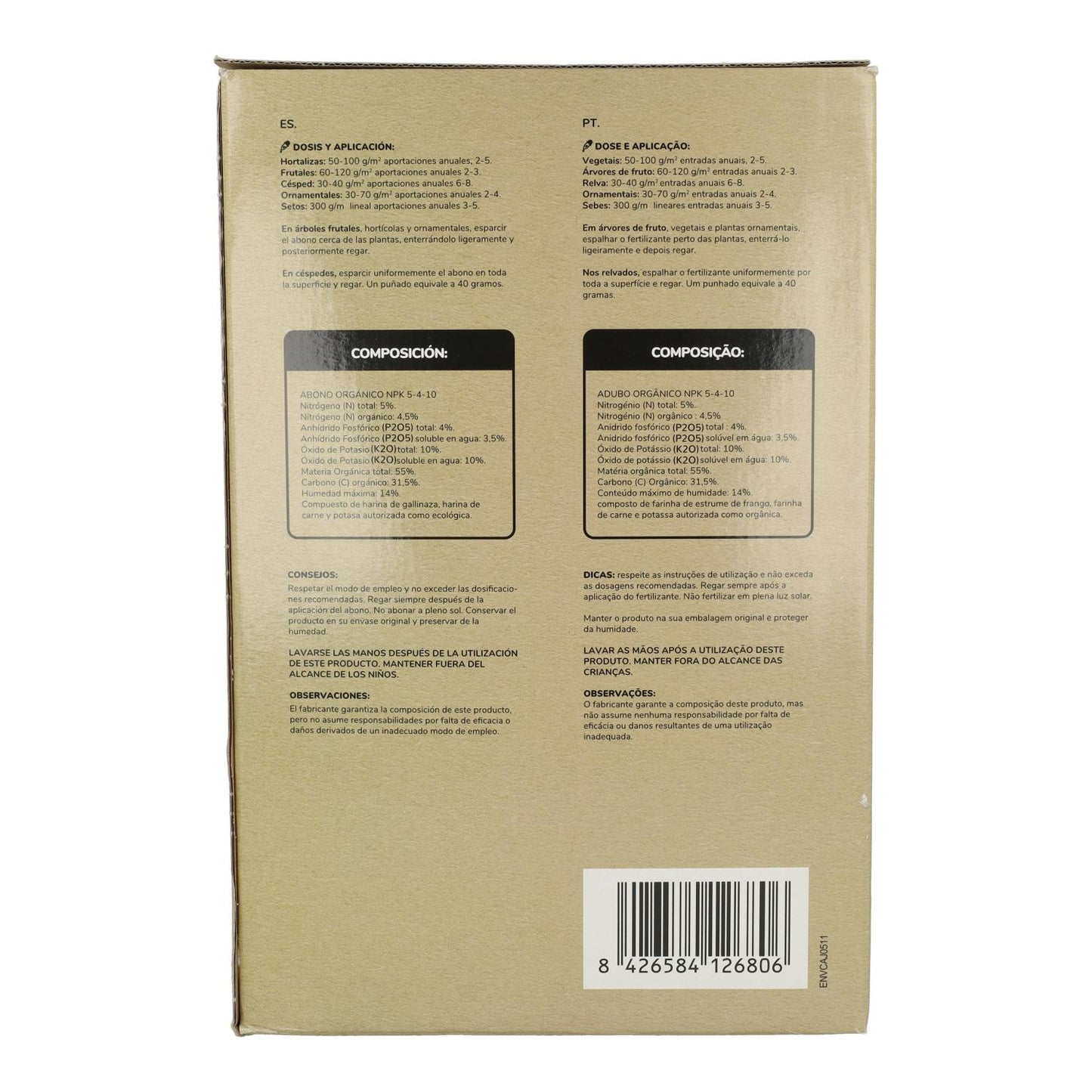 Abono ECO Universal Planeta Huerto 2 Kg