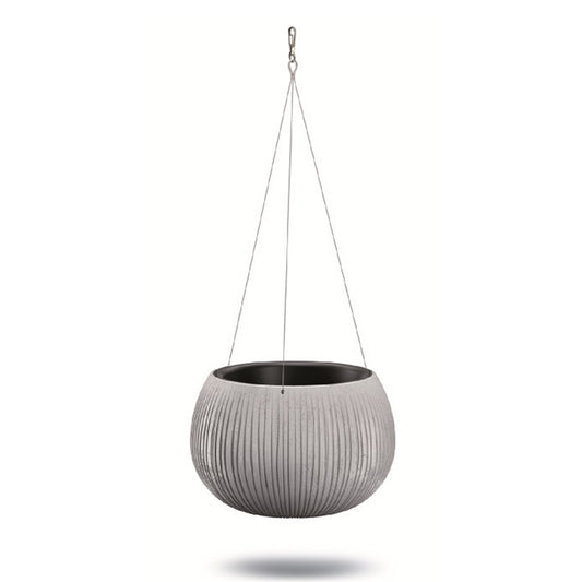 Prosperplast Beton Bowl Ws De Plástico Con Depósito En Color Cemento, 16,1 (alto) X 23,8 (ancho) X 23,8 (profundo) Cms_0