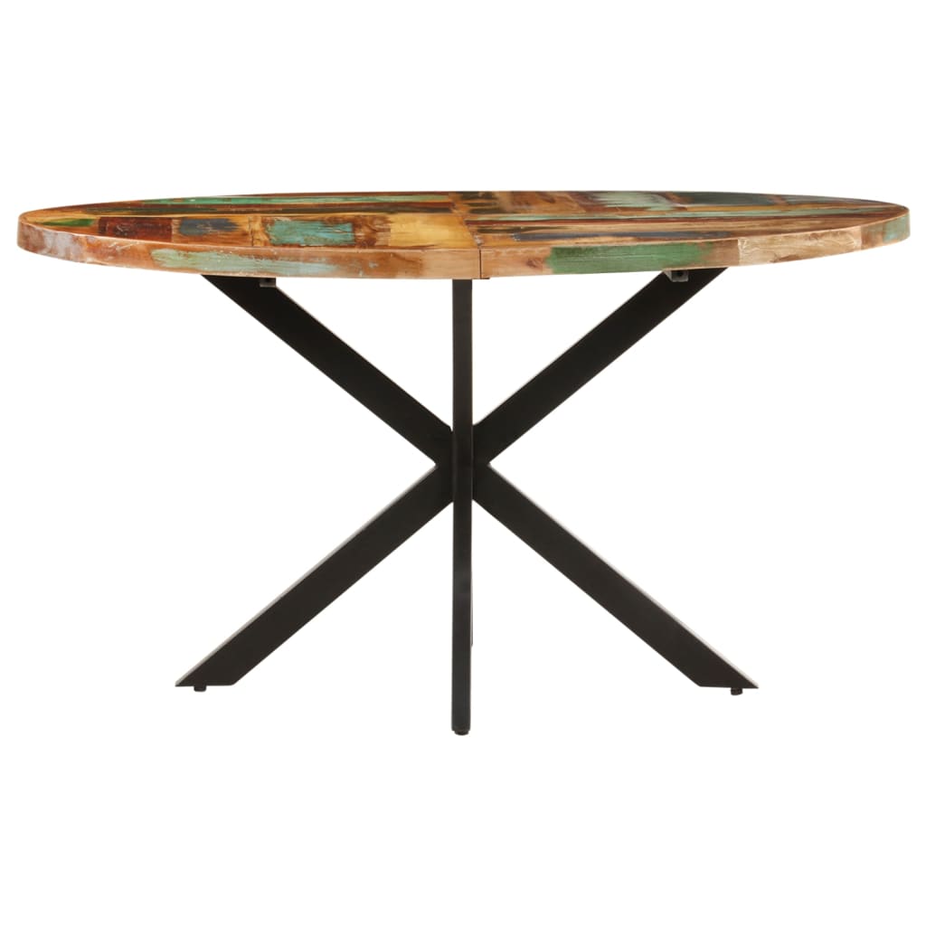 Mesa De Comedor De Madera Maciza Reciclada 140x80x75 Cm_0
