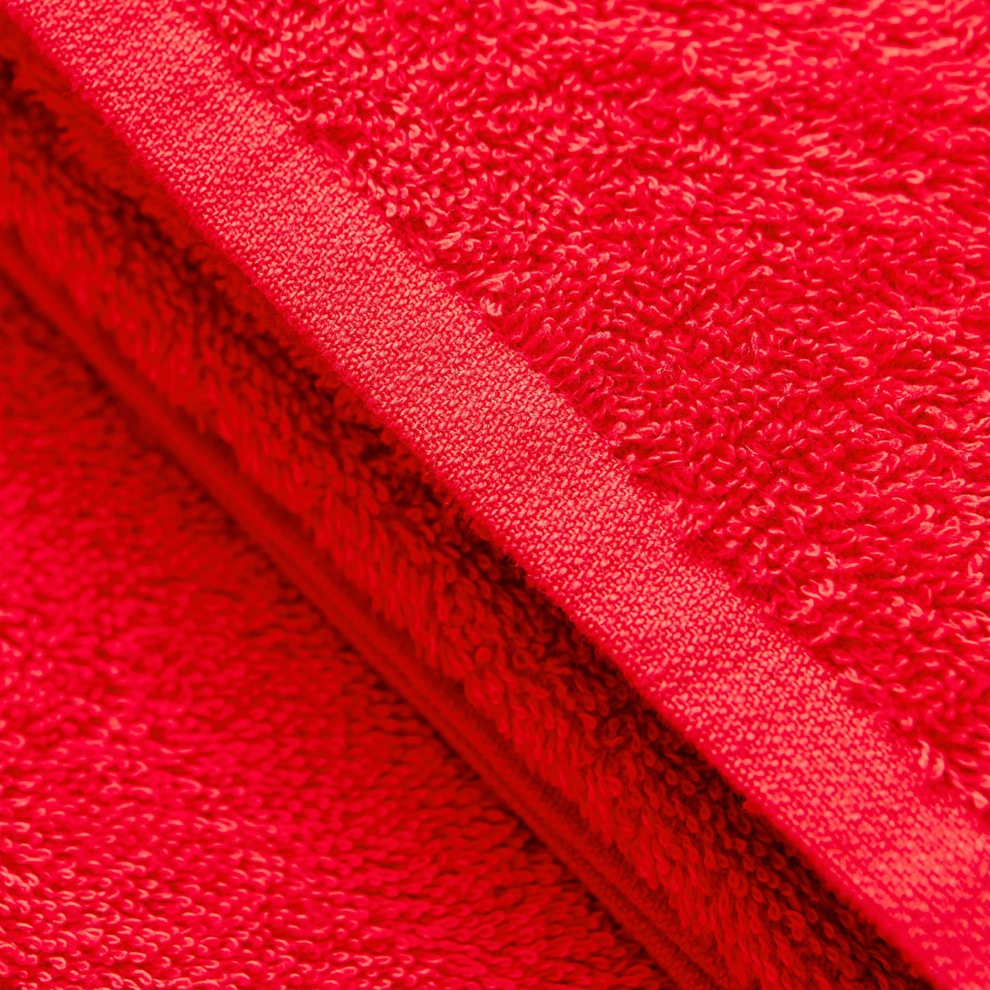 Set Toallas 3pcs: Toalla De Tocador (30x50cm) + Toalla De Manos (50x90cm) + Toalla De Baño (70x140cm) 450gsm 100%algodon Rojo Con Manzana Blanca Bene_3