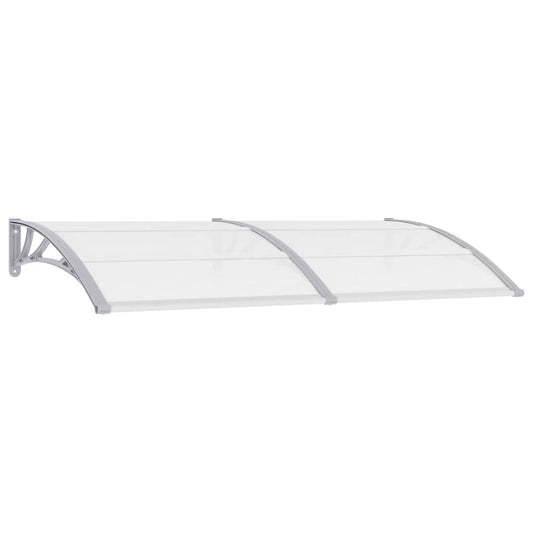 Marquesina Para Puerta Pc Gris Y Transparente 200x75 Cm_0