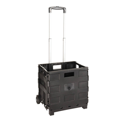 Well Home Trolley De Aluminio Con Caja Plegable Negro