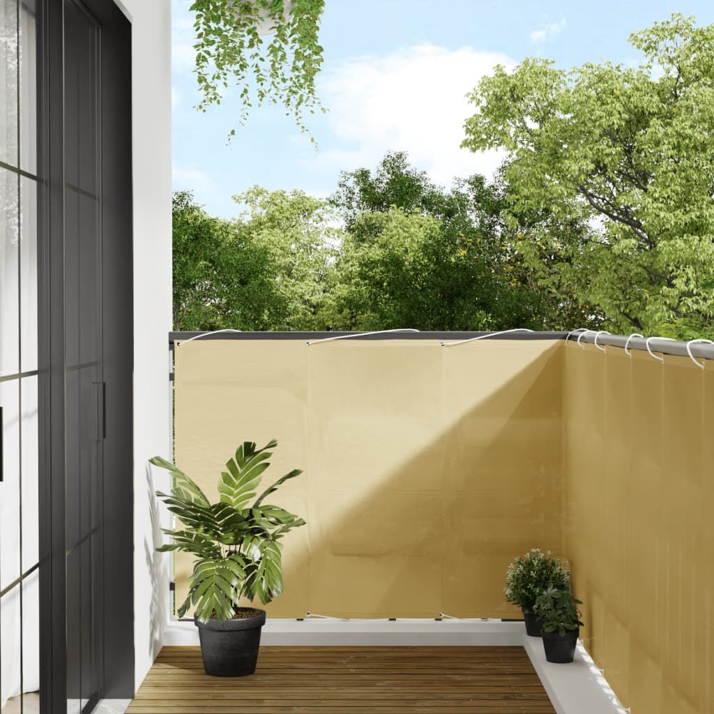 Vidaxl Pantalla De Balcón 100% Poliéster Oxford Color Arena 120x800 Cm_1