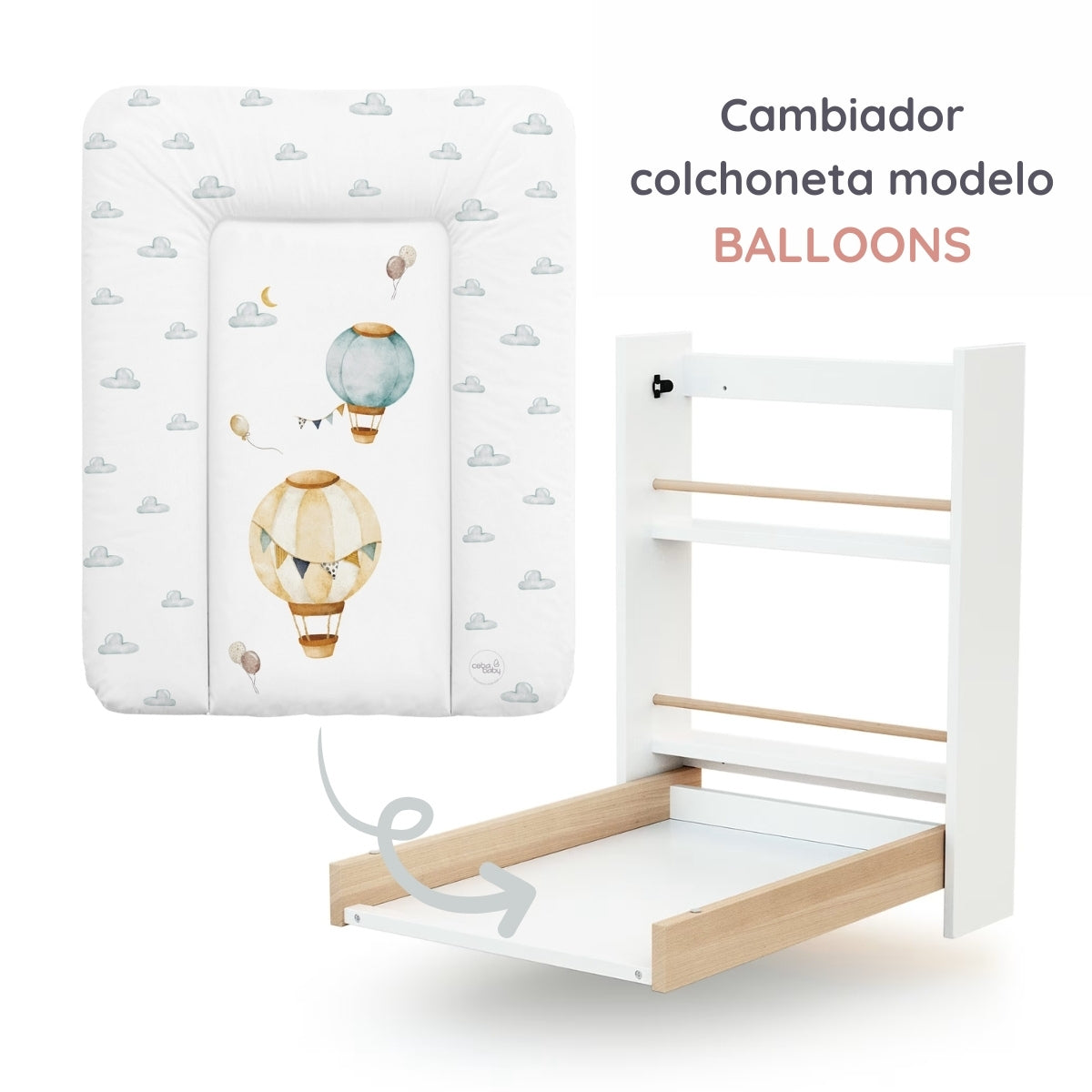 Cambiador Blando Para Comoda T-s Basic Balloons