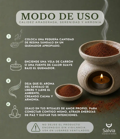 Salvia - Resina Sándalo En Polvo, Granel | 100g_3
