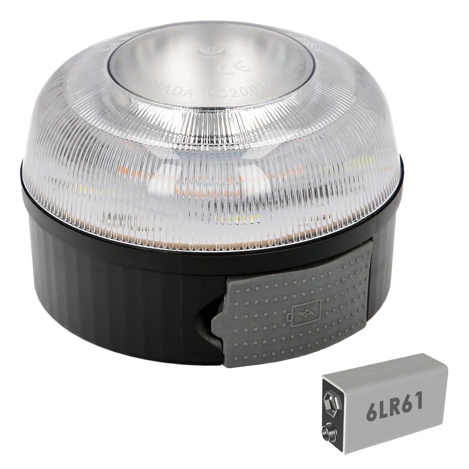 Luz Led Emergencia Coche V16 Baliza Luminosa Homologada, Pila 9v._0