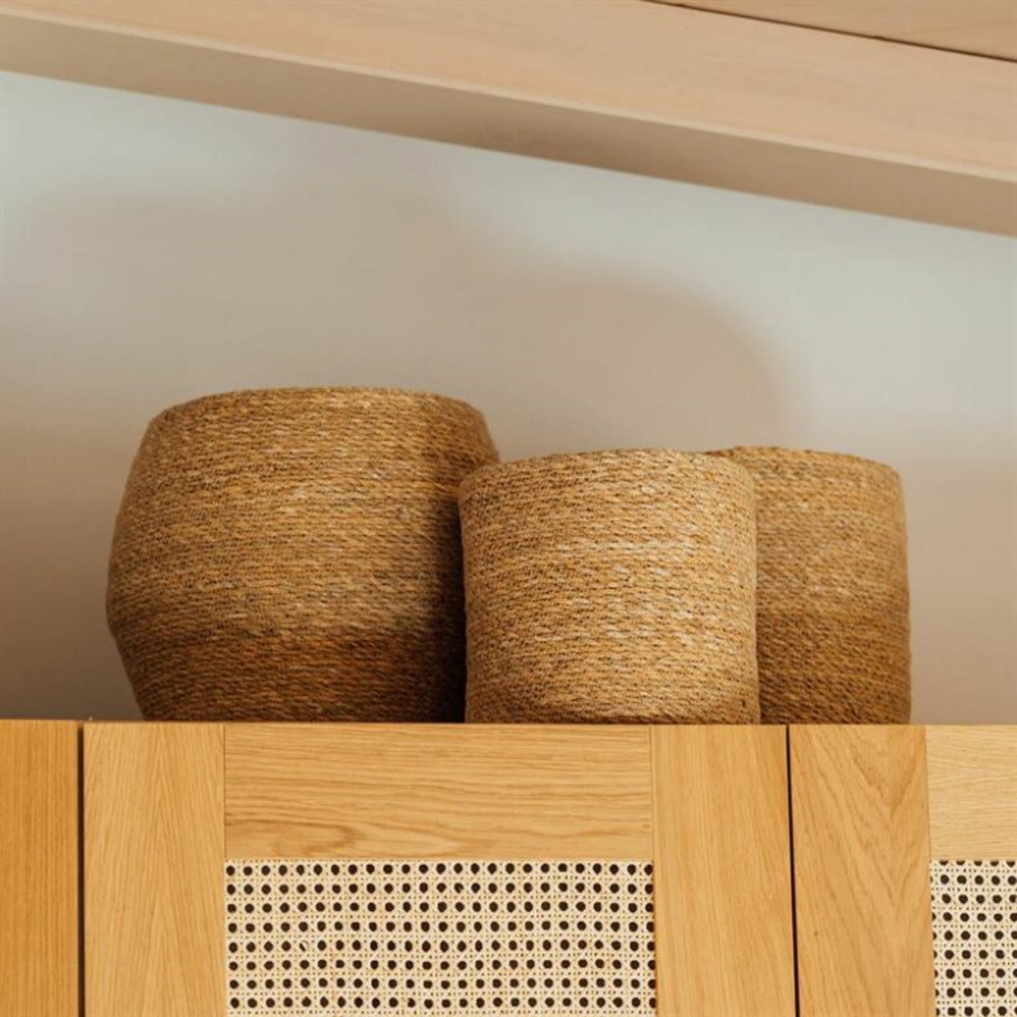 Macetero Semirígido Redondo - Cubremacetas De Yute Natural 30 X 28  Cm_1