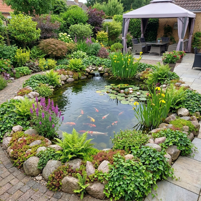 Plantas Borde Estanque 2-3m2 - Sedum - Helecho Exterior - Hedera - 36 Plantas_1