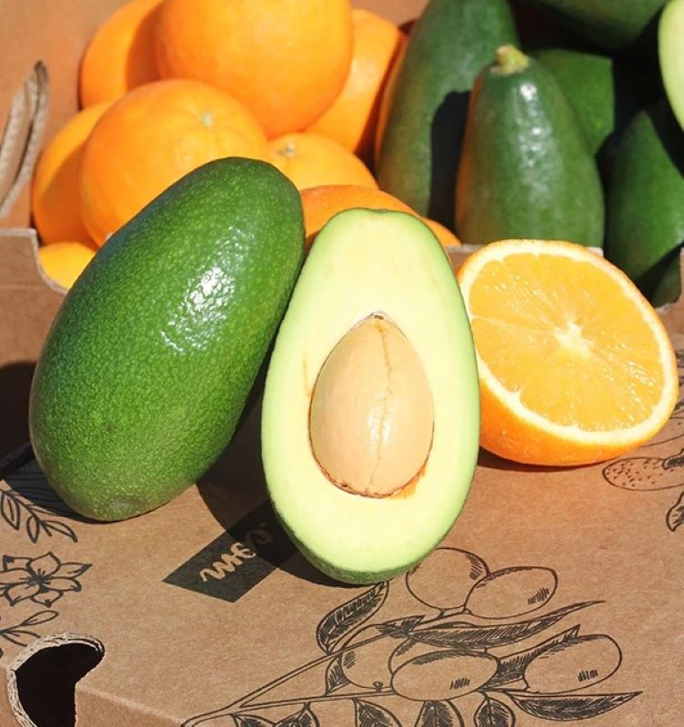 Caja 4kg Mix Aguacate Bacon Y Naranjas Valencianas