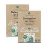 Pack 2x Eco-Tiras detergente y suavizante Planeta Huerto 80 lavados