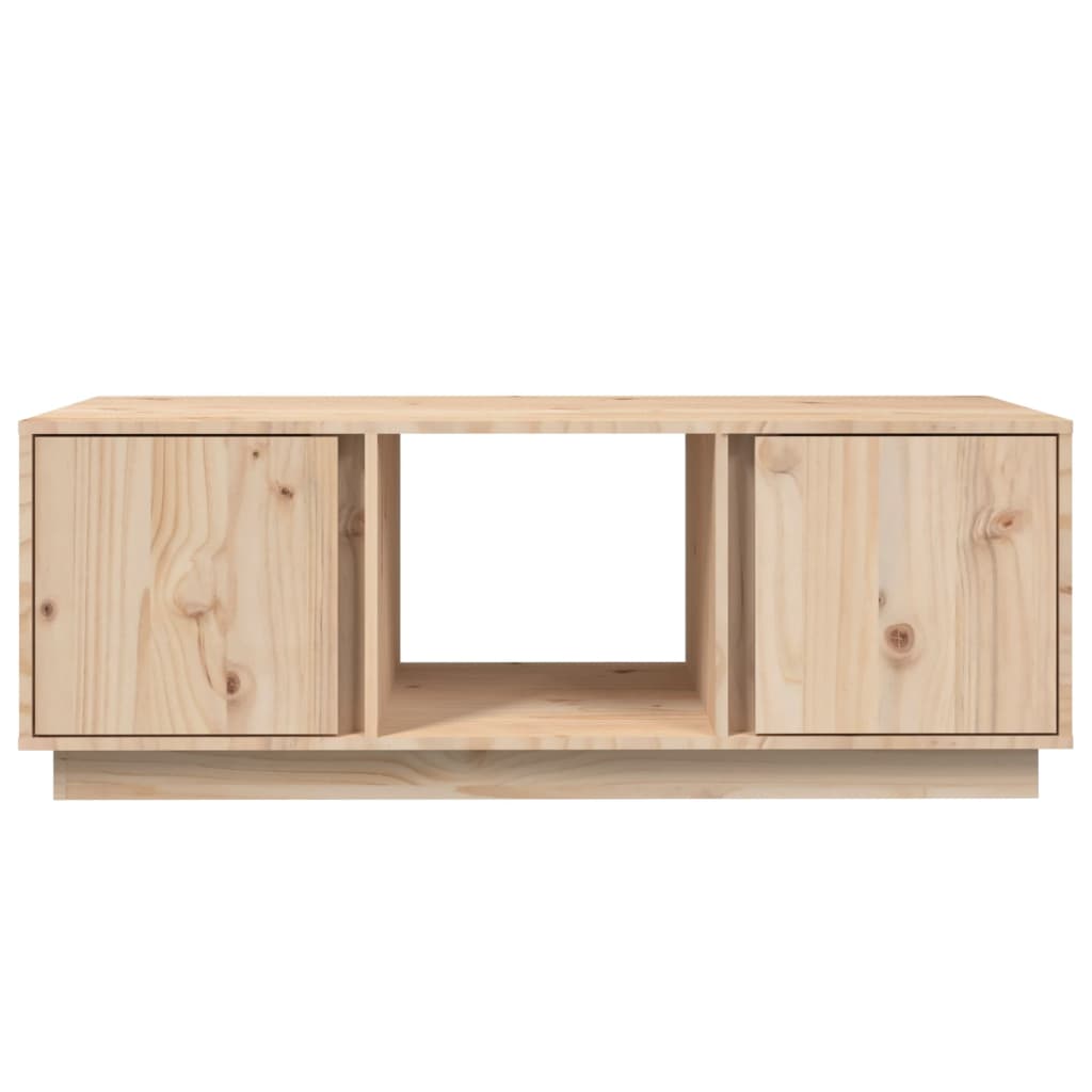 Mesa De Centro De Madera Maciza De Pino 110x50x40 Cm_3