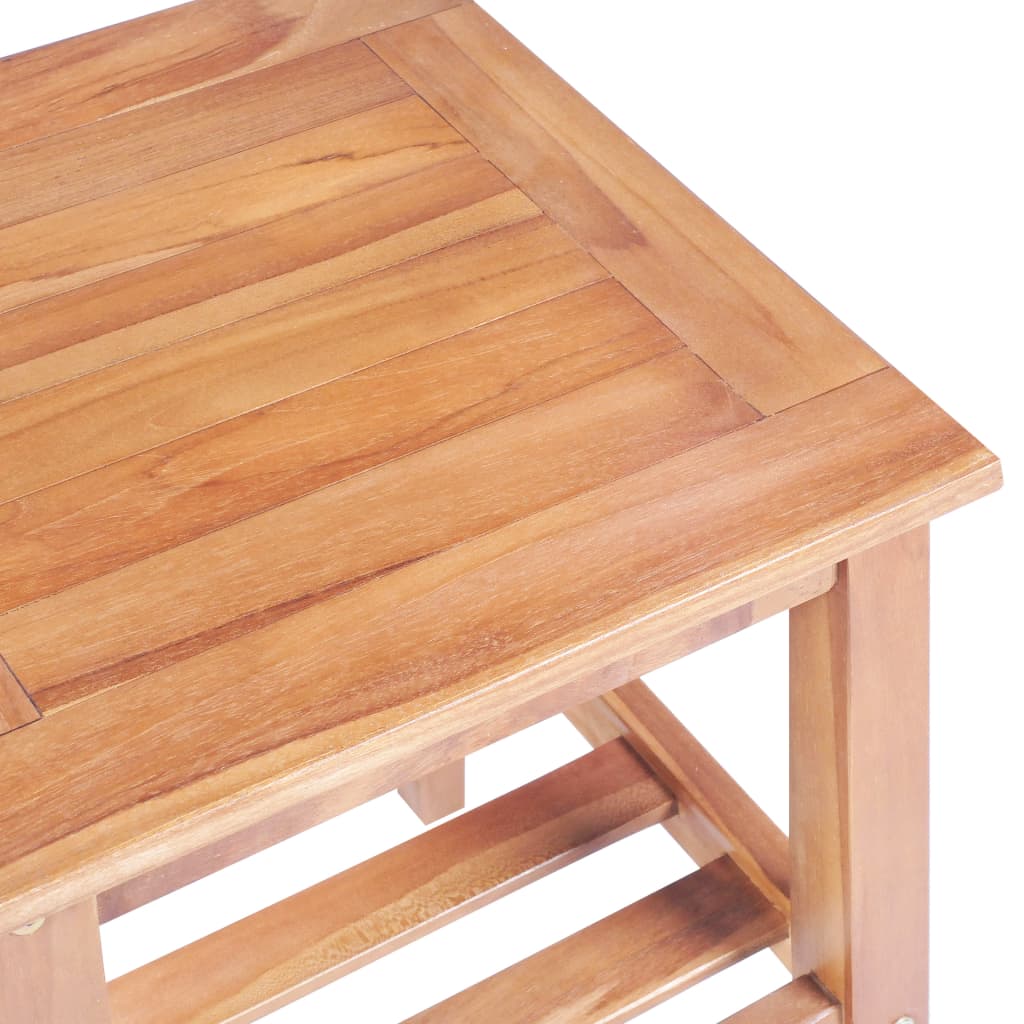 Mesa De Centro Madera Maciza De Teca 40x40x50 Cm_2
