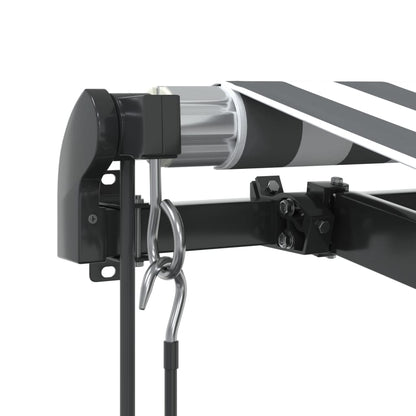 Toldo Retráctil Automático Luz Led Antracita Blanco 400x350 Cm_5