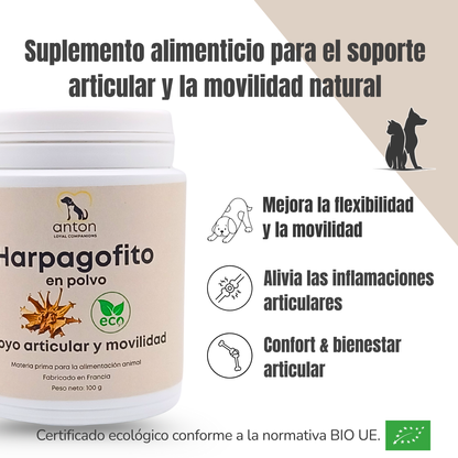 Suplemento natural para perros y gatos – Harpagofito ECO - 100g
