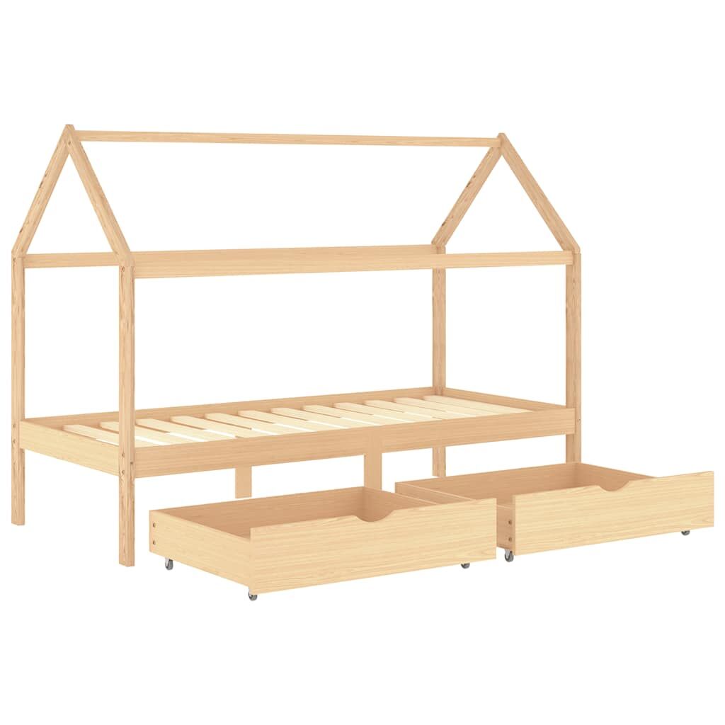 Vidaxl Estructura De Cama Infantil Con Cajones Madera De Pino 90x200cm_4