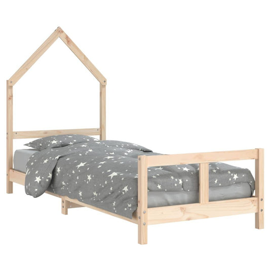 Vidaxl Estructura De Cama Para Niños Madera Maciza De Pino 80x200 Cm_0