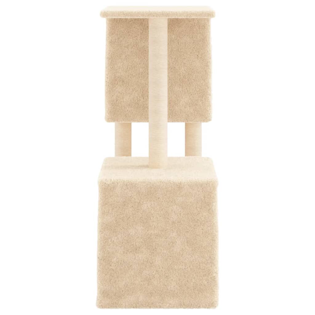 Vidaxl Rascador Para Gatos Con Postes De Sisal Color Crema 86 Cm_4