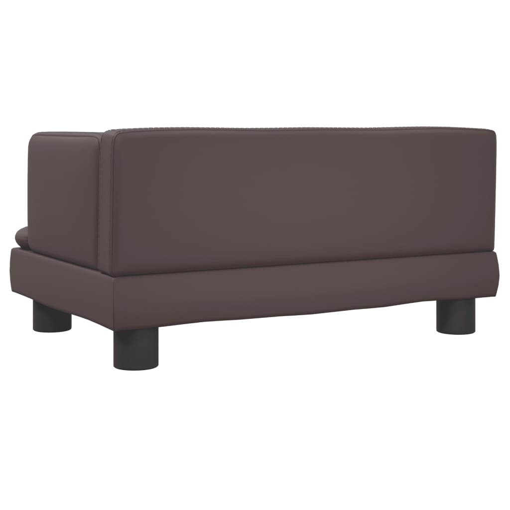 Cama Para Perros De Cuero Sintético Marrón 60x40x30 Cm / Vetonek_0